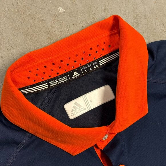 Adidas NCAA Bucknell Bison Short Sleeve Polo Shirt Stretch Blue Large - Picture 5 of 7